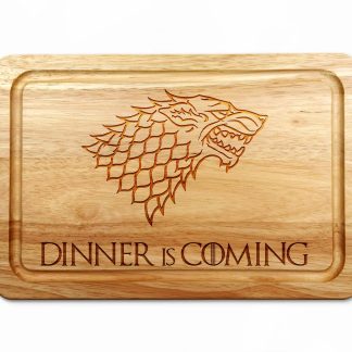 Game of thrones dinner is coming chopping board.