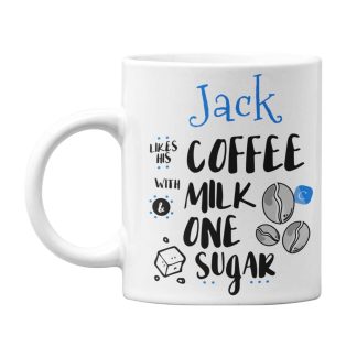 Personalised Office Mug Coffee Blue