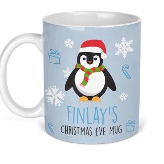 Personalised Christmas Eve Penguin Mug