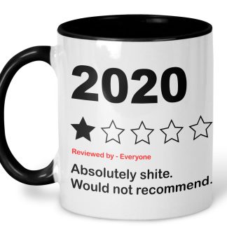 2020 review mug on a white background