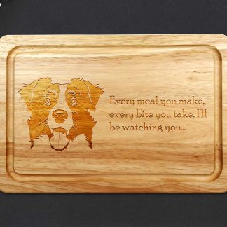 border collie chopping board