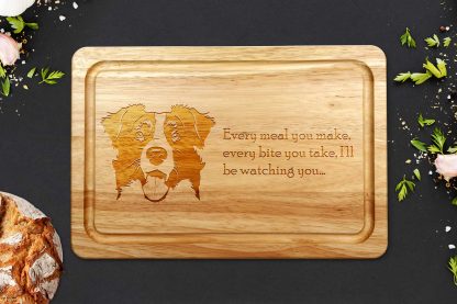 border collie chopping board