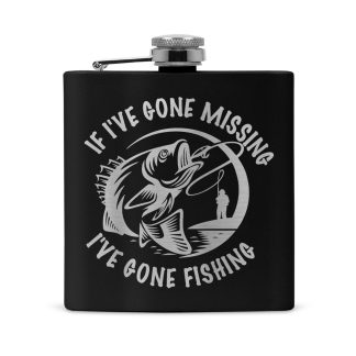 fishing hip flask on a white background