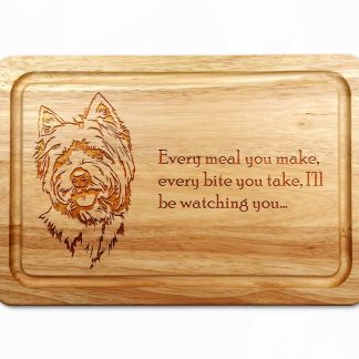 west highland terrier chopping board