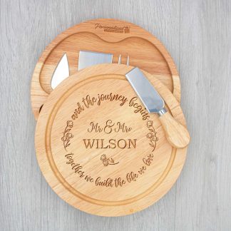 Any The Journey Begins Personalised Cheese Board