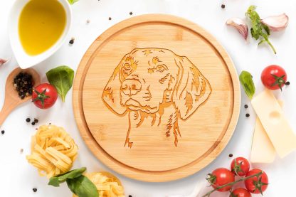 hungarian vizsla portrait-round-chopping board