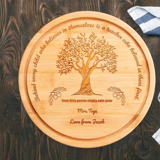 Personalised teacher gift serving board