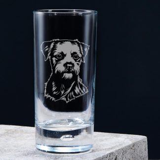 border terrier highball glass single empty