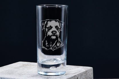 border terrier highball glass single empty