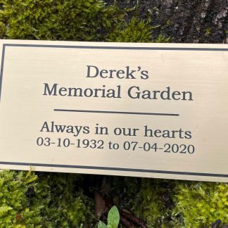 Personalised Brushed Brass Effect Acrylic Memorial Plaque