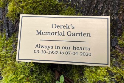 Personalised Brushed Brass Effect Acrylic Memorial Plaque