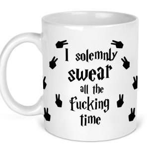 I solemnly swear mug white