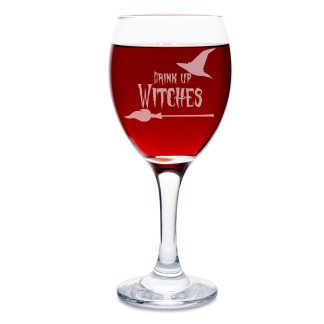 Drink up witches wine glass