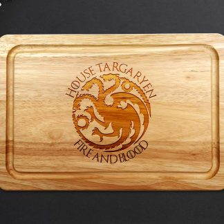 House of the Dragon Fire and Blood Wooden Chopping Board