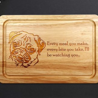 Pug Wooden Chopping Board