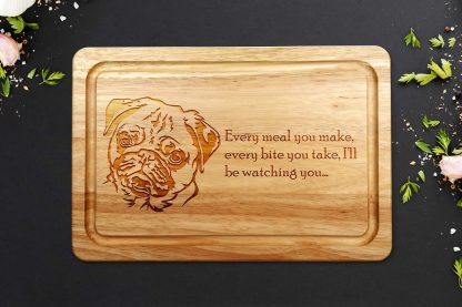 Pug Wooden Chopping Board