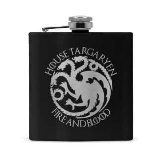 House of the Dragon Gift Black Hip Flask