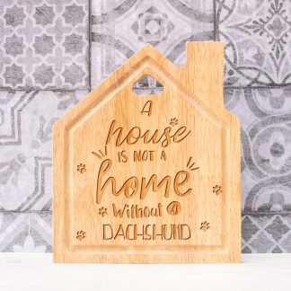 Dachshund house shaped chopping board