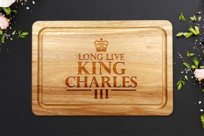 Long Live King Charles III Rectangle Chopping Board