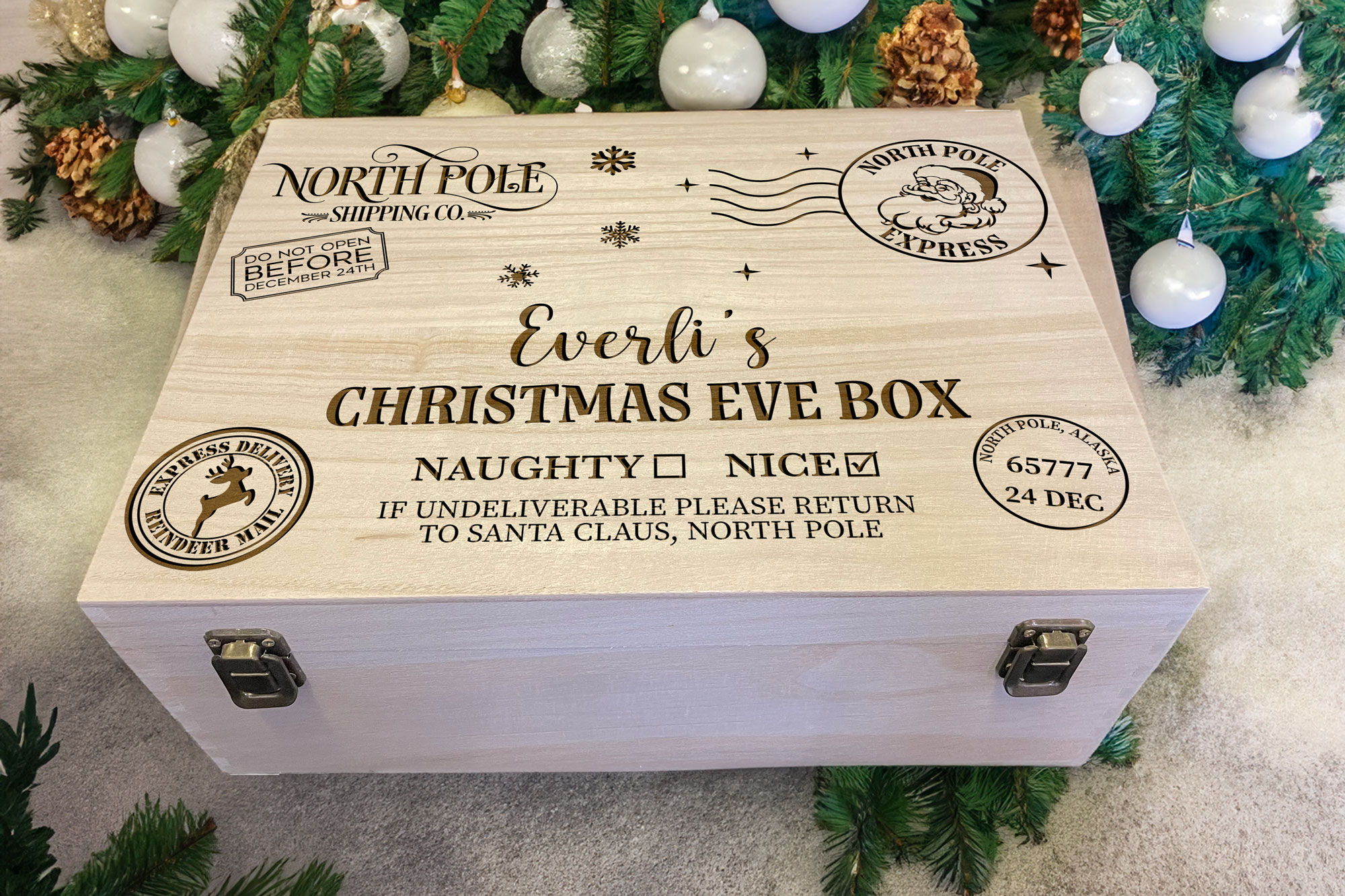 Personalised christmas eve box