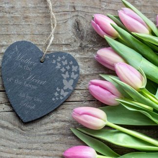 Personalised Mother's Day Butterfly slate heart