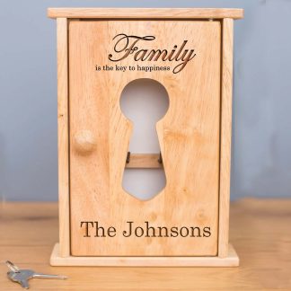 Personalised Wooden Key Holder Box.