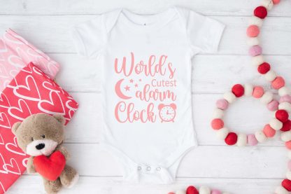 Cutest alarm clock Baby vest