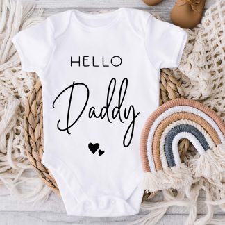 Hello Daddy Pregnancy announcement baby Vest