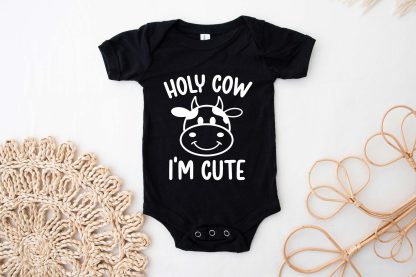 Holy Cow I am Cute Baby Vest - Image 4