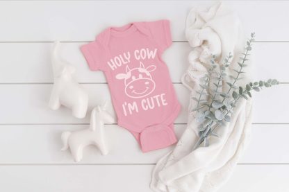 Holy Cow I am Cute Baby Vest - Image 2