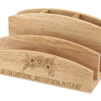 Stylish Wooden family Desk Letter Organiser