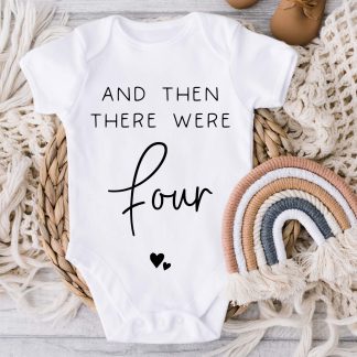 Then there were four pregnancy announcement baby vest