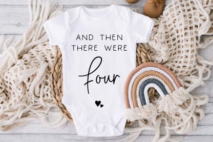 Then there were four pregnancy announcement baby vest