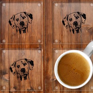 Dalmatian glass coasters