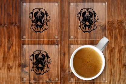 English Mastiff glass coaster