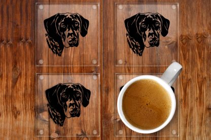 German Shorthaired Pointer glass coaster