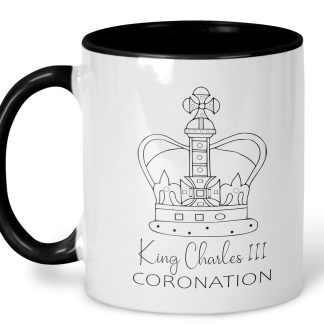 King Charles III Coronation Black & White Mug