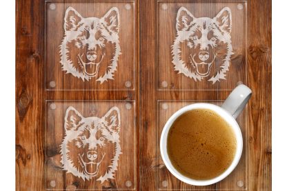 Alaskan Malamute Glass Drinks Coasters - Image 2