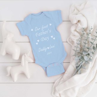 Personalised first Father's Day Baby Vest