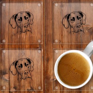 Great Dane glass coasters