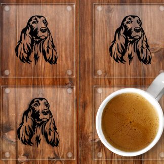 Irish Setter glass coasters