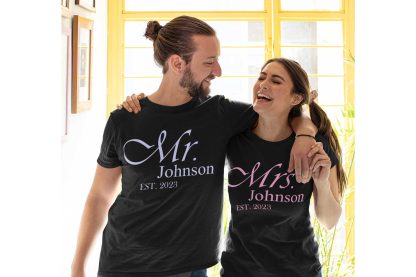 Personalised Newlyweds T-Shirts