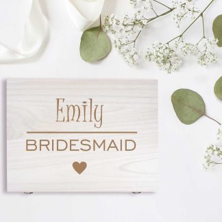 Personalised Bridal Party Wooden Box