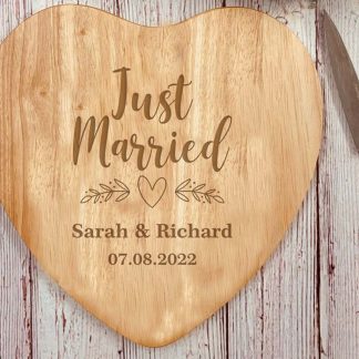 Personalised Couple’s Heart Chopping Board