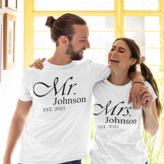 Personalised Newlyweds T-Shirts