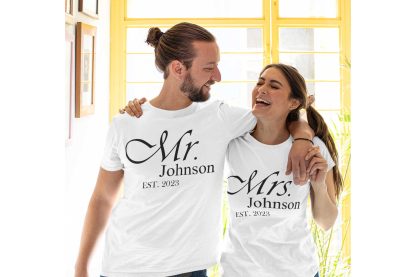 Personalised Newlyweds T-Shirts