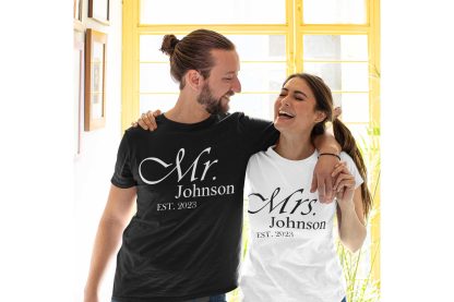 Personalised Newlyweds T-Shirts