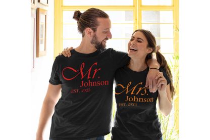 Personalised Newlyweds T-Shirts - Image 3