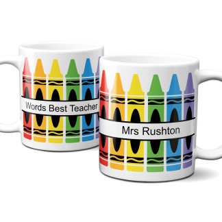 Personalised Crayon Teacher Mug