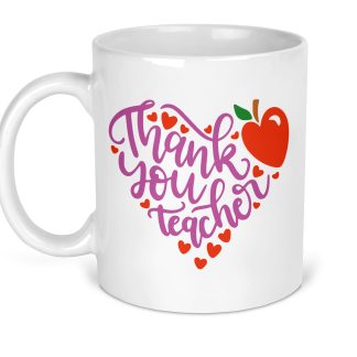 Teacher Heart Shaped Mug Gift